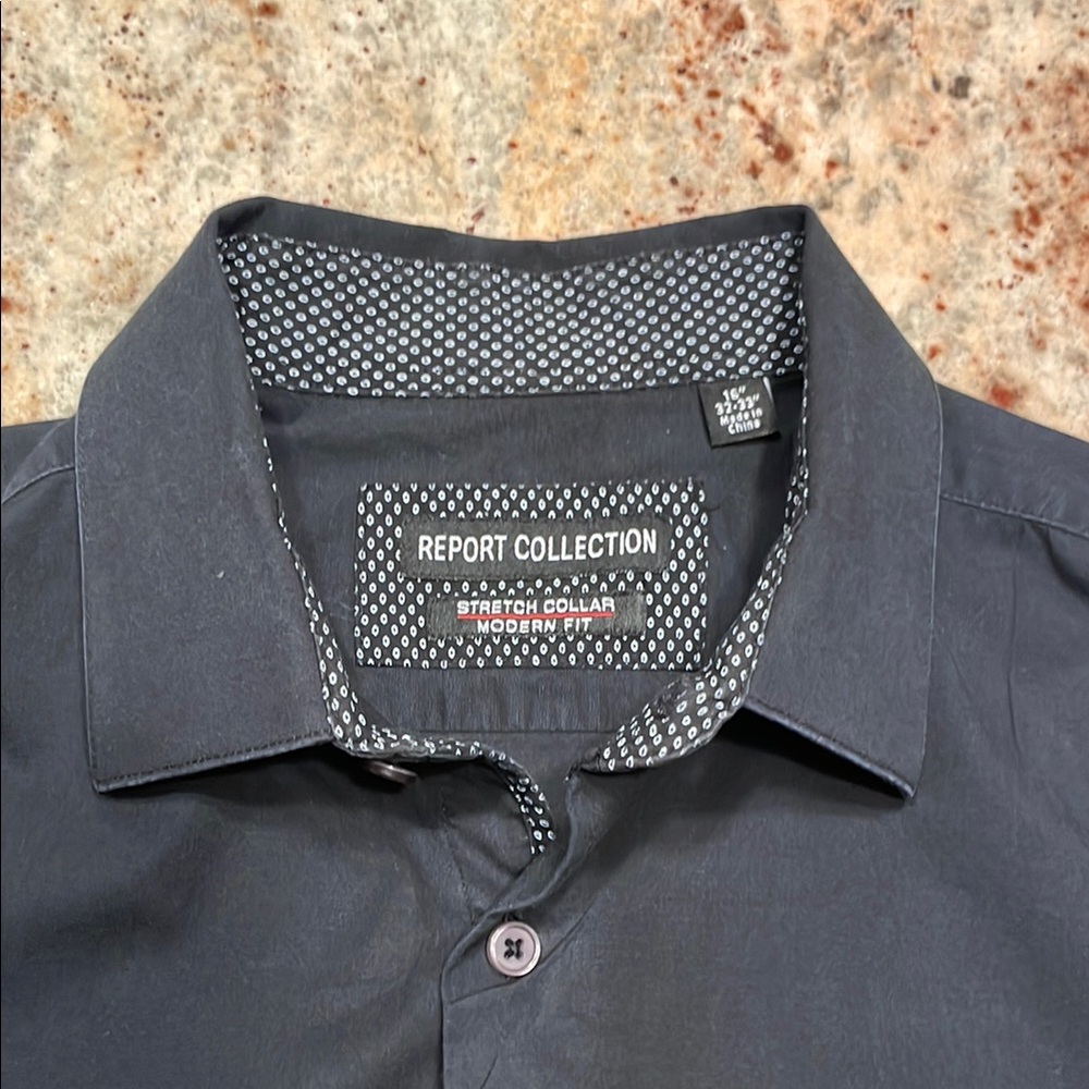 Report Collection Men's Black Casual button down